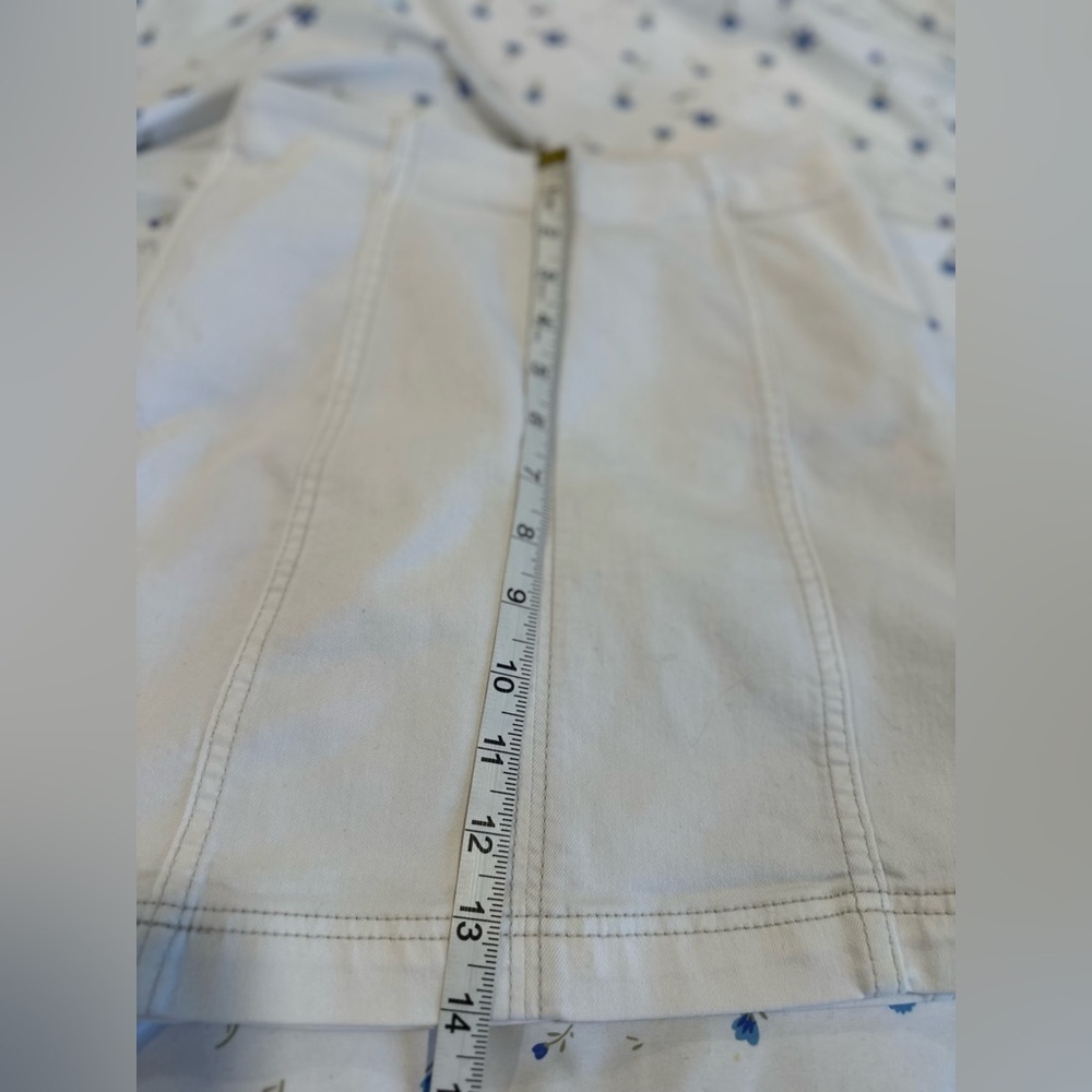 Free People Modern Femme Stark White Sz:0 paneled Rear Zip mini Pencil skirt - Picture 4 of 10